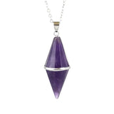 KFT Natural Stones Pendulum Dowsing Crystal Pyramid Pointed P
