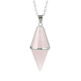 KFT Natural Stones Pendulum Dowsing Crystal Pyramid Pointed P