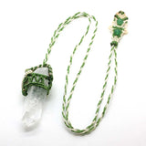 KFT Natural Crystals Column Stone Pendant Reiki Necklace