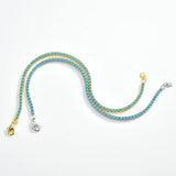 925 Silver 2mm Turquoise CZ Tennis Bracelet Women