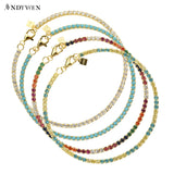 925 Silver 2mm Turquoise CZ Tennis Bracelet Women