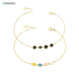 925 Silver Colorful Enamel Happy Face Smiley Bracelet Chain Women Jewelry