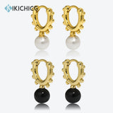 925 Silver Ear Pearl Pendant CZ Wedding Jewelry
