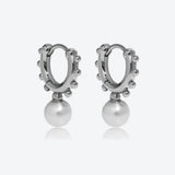 925 Silver Ear Pearl Pendant CZ Wedding Jewelry