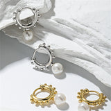 925 Silver Ear Pearl Pendant CZ Wedding Jewelry