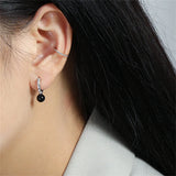 925 Silver Ear Pearl Pendant CZ Wedding Jewelry
