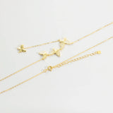 925 Silver Chain Butterfly Pendant Choker Necklace Women Rock Punk Jewelry