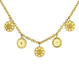 925 Silver Coins Charm Long Choker Necklace Wedding Jewelry