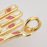 925 Silver Enamel Hand Heart Pendant Crystal Zircon CZ Accessory