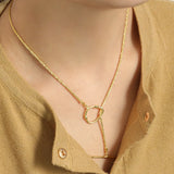 925 Silver Geometric Big Locker Long Chain Choker Necklace