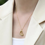 925 Silver Geometric Heart Pendant Necklace Chain Fine Jewelry