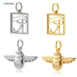 925 Egyptian Scarab Beetle Silver Charm Pendant