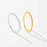 925 Silver Anillo Beads Rings Thin Women Small Wedding Jewelry For Girls