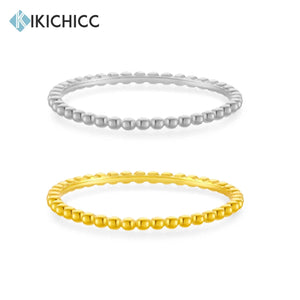 925 Silver Anillo Beads Rings Thin Women Small Wedding Jewelry For Girls