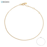 925 Silver Baby Box Chain Anklet Slim Chains For Foot Women Small