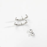 925 Silver CZ Circle Stud Earring Fine Jewelry Valentines Gift
