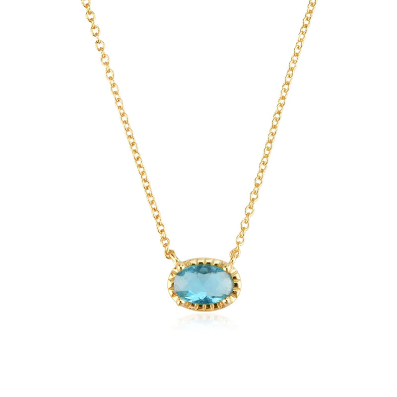 925 Silver Colorful CZ Charm Necklace Choker Chain Women Jewelry Wedding