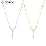 925 Silver Cross Flower PARADIS NECKLACE Choker Fine Jewelry