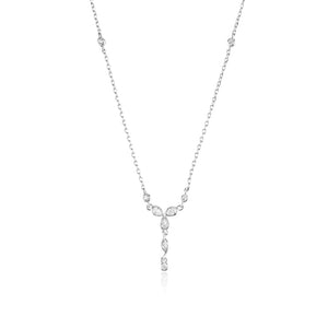 925 Silver Cross Flower PARADIS NECKLACE Choker Fine Jewelry