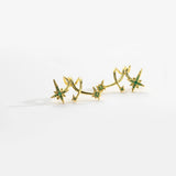 925 Silver Green CZ Circle Earrings - Women's Jewelry