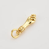 925 Sterling Silver Hand Charm Pendant Clasp for Women Necklace DIY