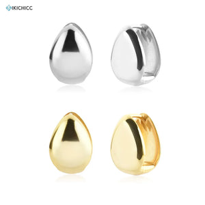 925 Silver Heart Hoops Punk Earrings for Women