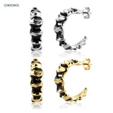 925 Silver Geometric Circle Hoop Earring Women Jewelry