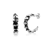 925 Silver Geometric Circle Hoop Earring Women Jewelry