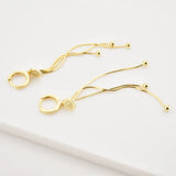 925 Silver Long Chain Drop Earring Women Piercing Jewelry
