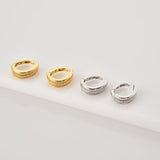 925 Silver Earcuff Beads Zircon Line Ear Cuffs No Piercing Jewelry