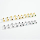 925 Silver Spike Piercing Stud Earring Punk Fine Jewelry