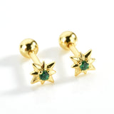 925 Silver Spike Piercing Stud Earring Punk Fine Jewelry