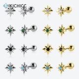 925 Silver Spike Piercing Stud Earring Punk Fine Jewelry