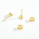 925 Silver Square Stud Earrings Women Piercing Fine Jewelry