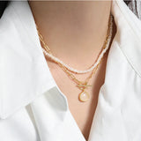 925 Silver Milk Ctystal Zircon Pave Pendant Long Chain CZ Women Wedding Jewelry