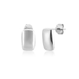925 Silver Square Stud Earring Women Fine Jewelry Piercing Clips Rock Punk
