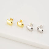 925 Silver Square Stud Earring Women Fine Jewelry Piercing Clips Rock Punk