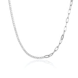 925 Silver Three Green Rainbow Tennis Chain Choker for Women
