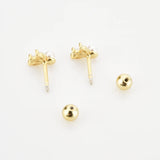 925 Silver 3 Ovals Pearl Stud Earring Women Wedding Jewelry