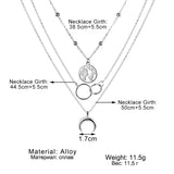 Boho Moon Layered Necklaces Set Jewelry