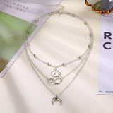 Boho Moon Layered Necklaces Set Jewelry