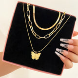 Butterfly Pendant Necklaces For Women Charm Jewelry
