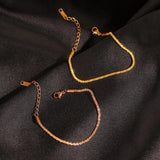 316L Stainless Steel Anklet for Women Foot Chain Silver Jewelry KO2