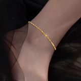 316L Stainless Steel Anklet for Women Foot Chain Silver Jewelry KO2