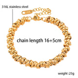 316L Stainless Steel Rose Silver Bracelet For Women Girls Jewelry