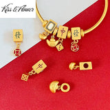 Fine Woman Girl Party Birthday Wedding Gift Mahjony Coin DIY Beads Charm