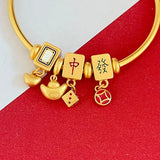 Fine Woman Girl Party Birthday Wedding Gift Mahjony Coin DIY Beads Charm