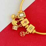 Fine Woman Girl Party Birthday Wedding Gift Mahjony Coin DIY Beads Charm