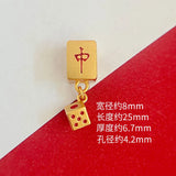 Fine Woman Girl Party Birthday Wedding Gift Mahjony Coin DIY Beads Charm