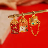 AC12 Kids Fortune Cat FU Bead Charm For Bracelet